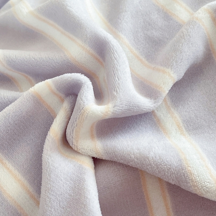 91家纺网 家纺一手货源 找家纺 首尔家纺 2025新款牛奶绒卡通毛巾绣印加绣系列四件套 紫条小兔