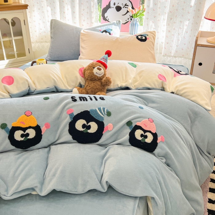 91家纺网 家纺一手货源 找家纺 （总）眠博士 2025新款牛奶绒毛巾绣四件套