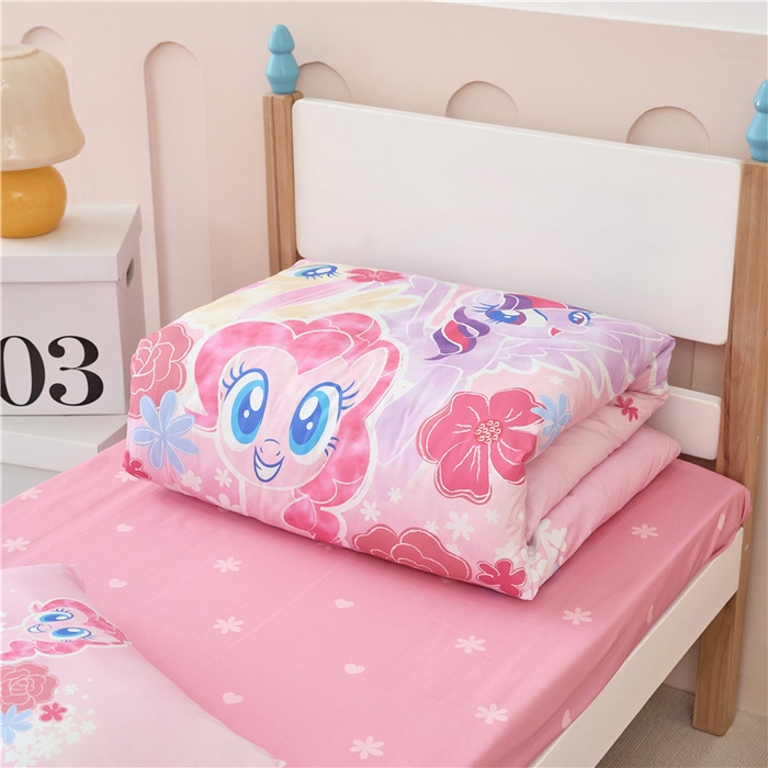 91家纺网 家纺一手货源 找家纺 （总）百利卡通（原迪士尼家纺） 2025新款正版授权小马宝莉全棉数码印花幼儿园童被套装