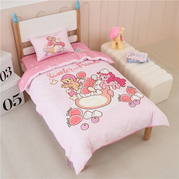 91家纺网 家纺一手货源 找家纺 （总）百利卡通（原迪士尼家纺） 2025新款正版授权小马宝莉全棉数码印花幼儿园童被套装