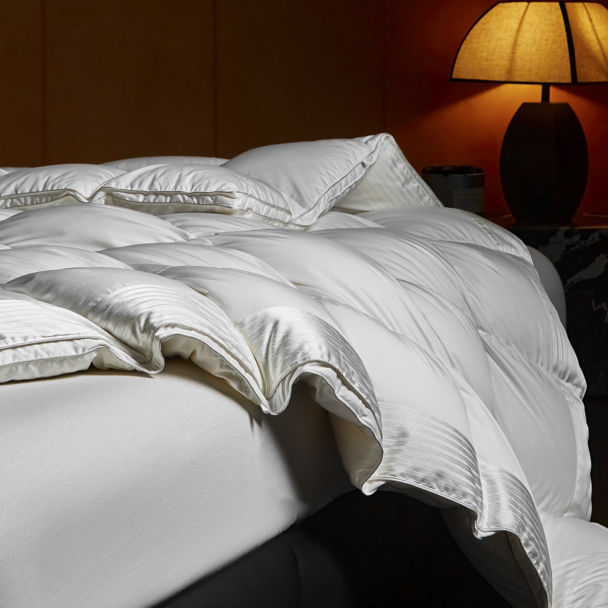 91家纺网 家纺一手货源 找家纺 暖羽屋羽绒馆 2025新款95白鹅绒被芯 莱赛尔被芯 双人婚庆冬被 鹅绒被 羽绒被子 罗玛  白