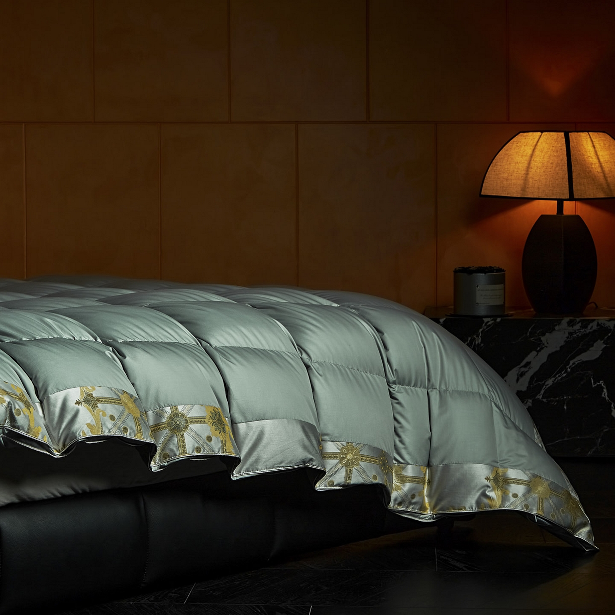 91家纺网 家纺一手货源 找家纺 暖羽屋羽绒馆 2025新款95白鹅绒被芯 莱赛尔被芯 双人婚庆冬被 鹅绒被 羽绒被子 罗玛 蓝