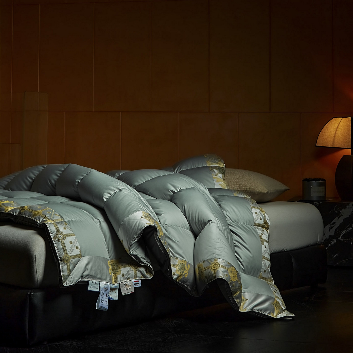 91家纺网 家纺一手货源 找家纺 暖羽屋羽绒馆 2025新款95白鹅绒被芯 莱赛尔被芯 双人婚庆冬被 鹅绒被 羽绒被子 罗玛 蓝