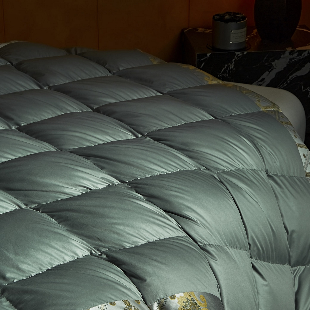 91家纺网 家纺一手货源 找家纺 暖羽屋羽绒馆 2025新款95白鹅绒被芯 莱赛尔被芯 双人婚庆冬被 鹅绒被 羽绒被子 罗玛 蓝