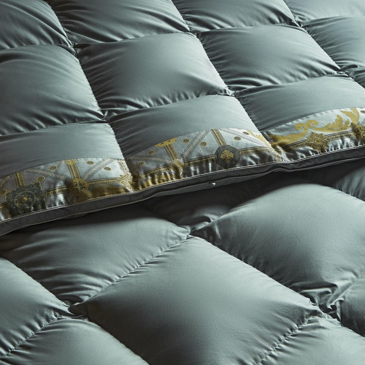 91家纺网 家纺一手货源 找家纺 暖羽屋羽绒馆 2025新款95白鹅绒被芯 莱赛尔被芯 双人婚庆冬被 鹅绒被 羽绒被子 罗玛 蓝