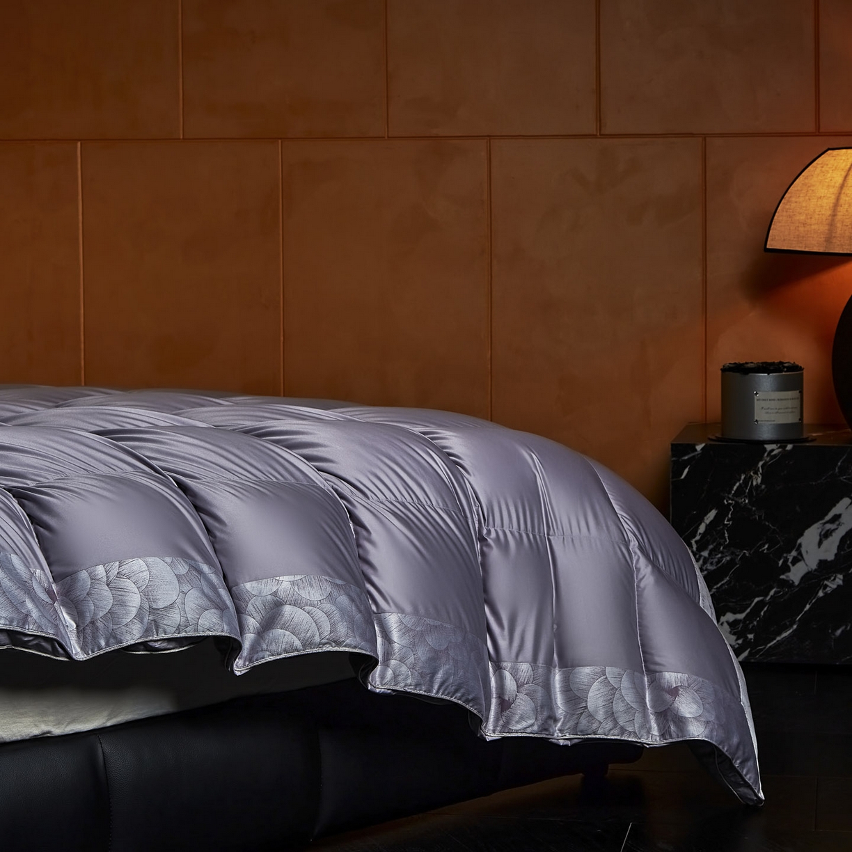 91家纺网 家纺一手货源 找家纺 暖羽屋羽绒馆 2025新款95白鹅绒被芯 莱赛尔被芯 双人婚庆冬被 鹅绒被 羽绒被子 罗玛 紫