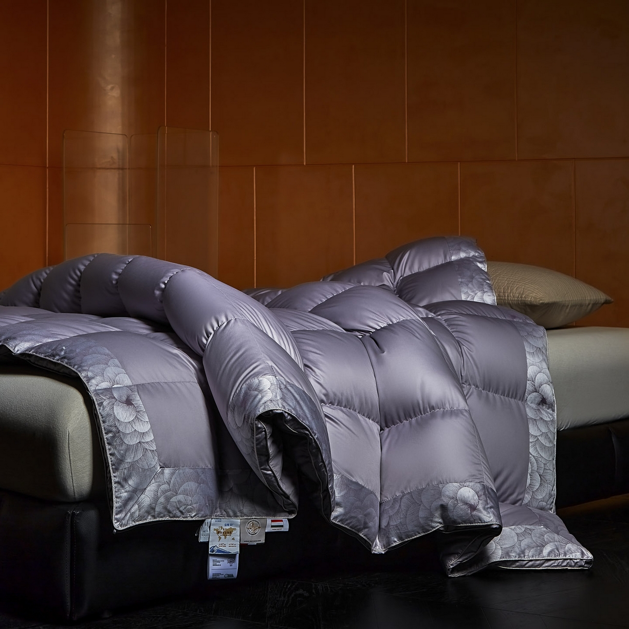 91家纺网 家纺一手货源 找家纺 暖羽屋羽绒馆 2025新款95白鹅绒被芯 莱赛尔被芯 双人婚庆冬被 鹅绒被 羽绒被子 罗玛 紫