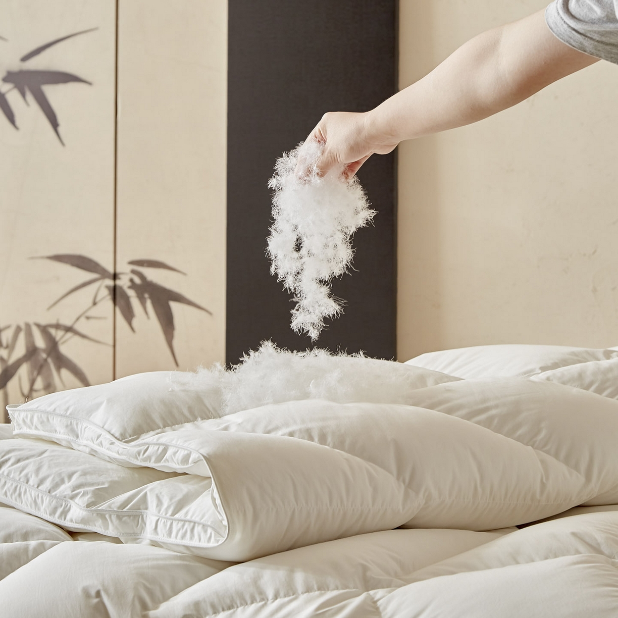 91家纺网 家纺一手货源 找家纺 （总）暖羽屋羽绒馆 2025新款95白鸭绒人体工学被子 羽绒被芯 鸭绒被子 双人加厚冬被