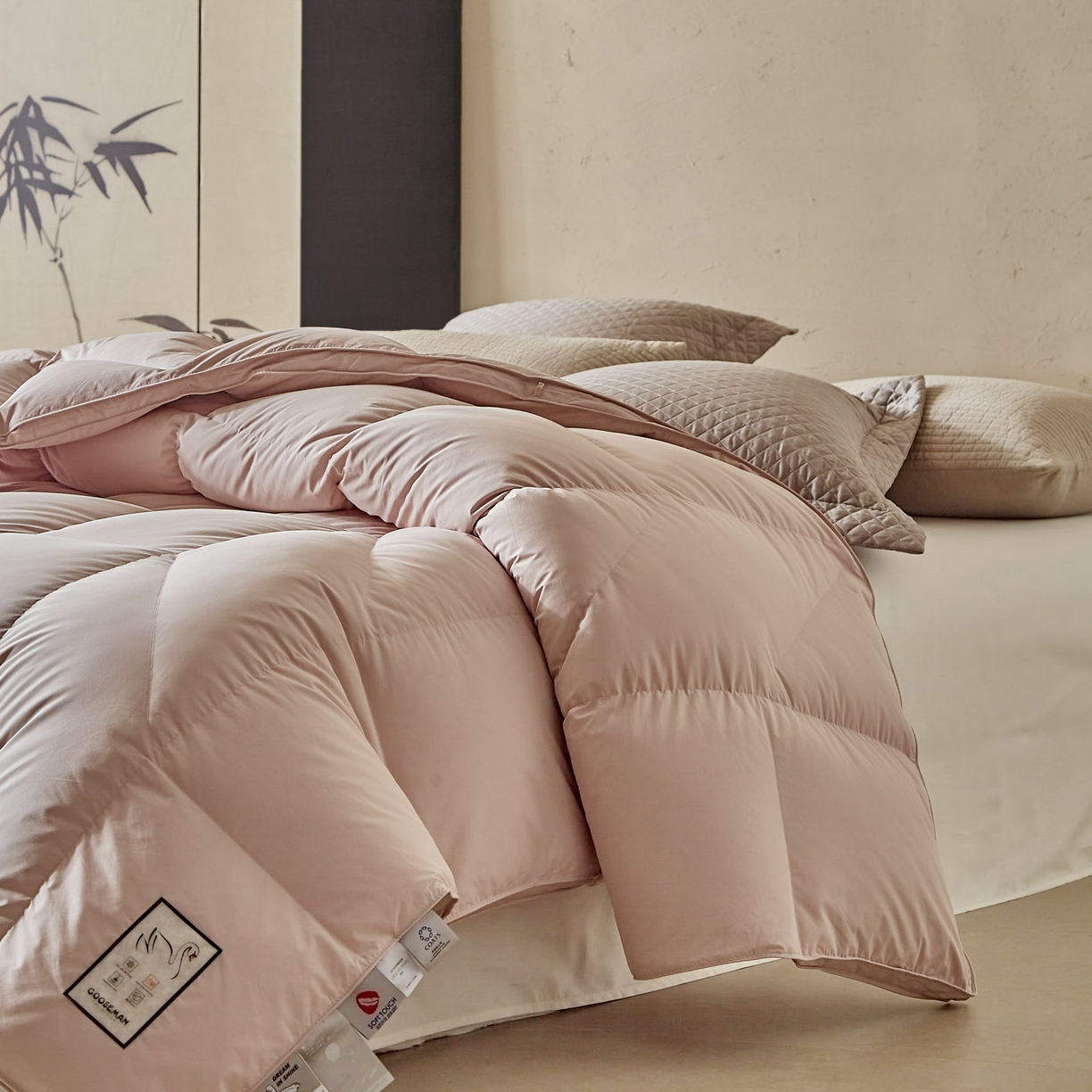 91家纺网 家纺一手货源 找家纺 （总）暖羽屋羽绒馆 2025新款95白鸭绒人体工学被子 羽绒被芯 鸭绒被子 双人加厚冬被