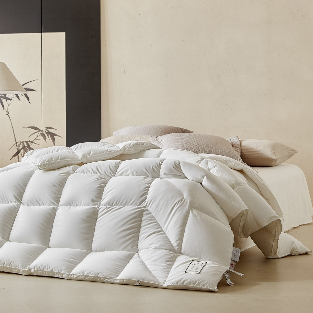 91家纺网 家纺一手货源 找家纺 暖羽屋羽绒馆 2025新款95白鸭绒人体工学被子 羽绒被芯 鸭绒被子 双人加厚冬被 白