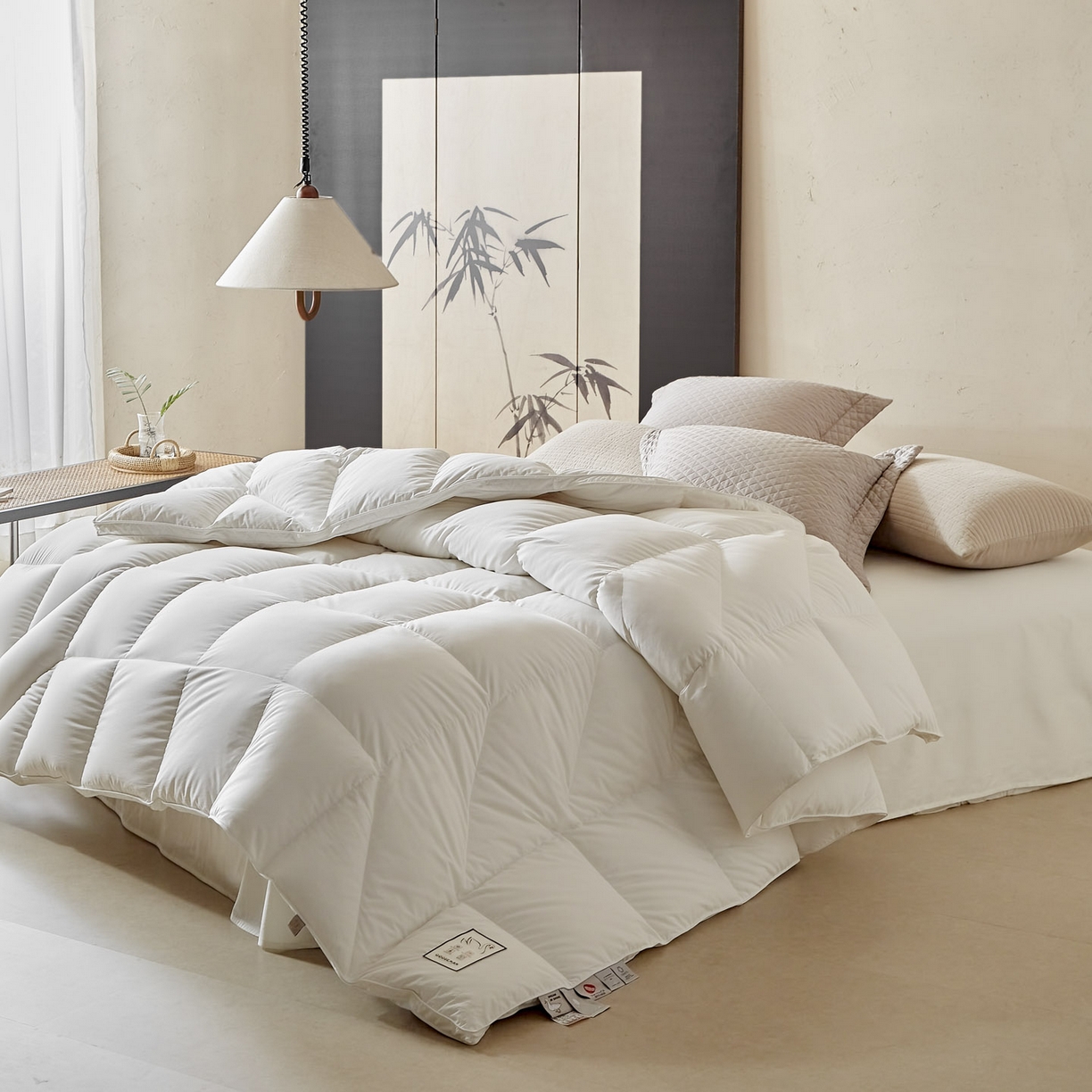 91家纺网 家纺一手货源 找家纺 暖羽屋羽绒馆 2025新款95白鸭绒人体工学被子 羽绒被芯 鸭绒被子 双人加厚冬被 白