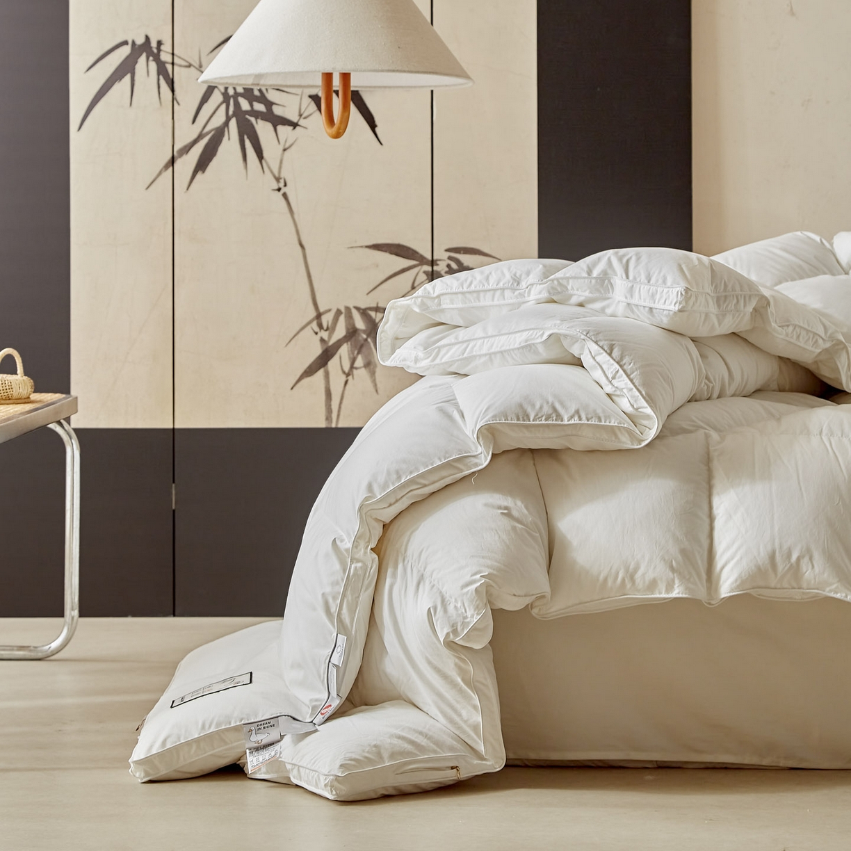 91家纺网 家纺一手货源 找家纺 暖羽屋羽绒馆 2025新款95白鸭绒人体工学被子 羽绒被芯 鸭绒被子 双人加厚冬被 白