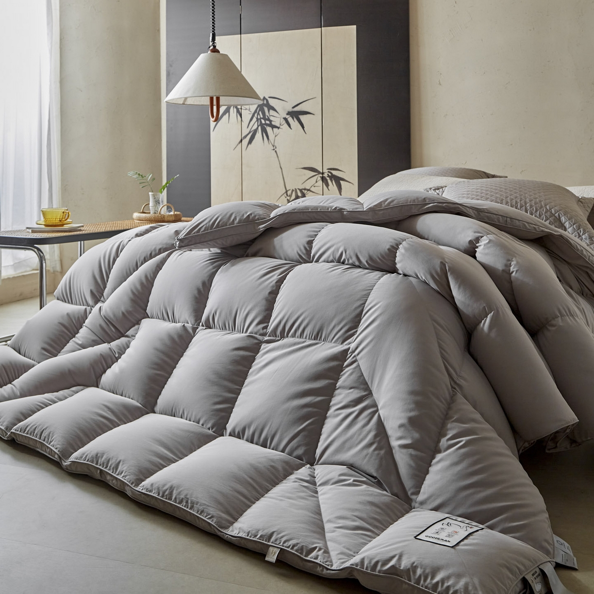 91家纺网 家纺一手货源 找家纺 暖羽屋羽绒馆 2025新款95白鸭绒人体工学被子 羽绒被芯 鸭绒被子 双人加厚冬被 灰