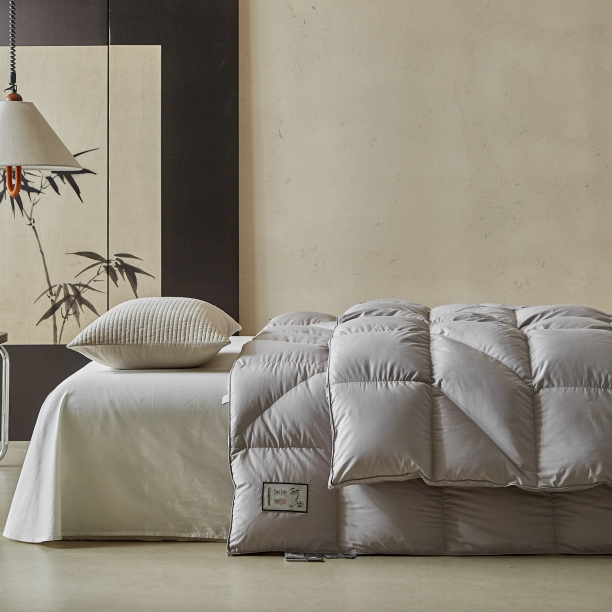 91家纺网 家纺一手货源 找家纺 暖羽屋羽绒馆 2025新款95白鸭绒人体工学被子 羽绒被芯 鸭绒被子 双人加厚冬被 灰