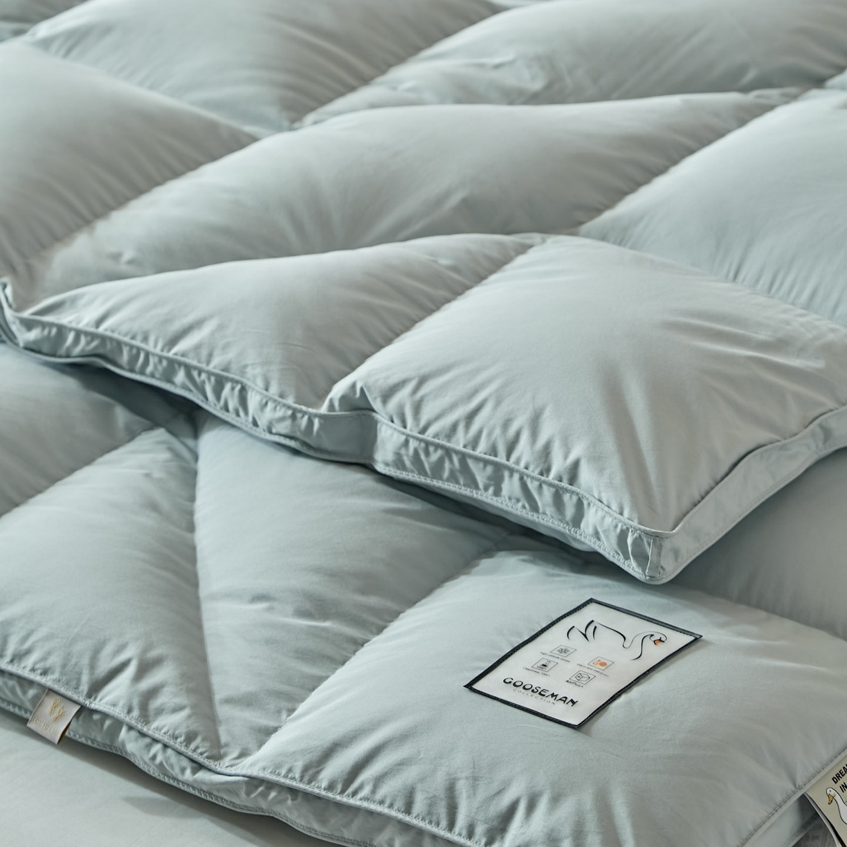 91家纺网 家纺一手货源 找家纺 暖羽屋羽绒馆 2025新款95白鸭绒人体工学被子 羽绒被芯 鸭绒被子 双人加厚冬被 兰