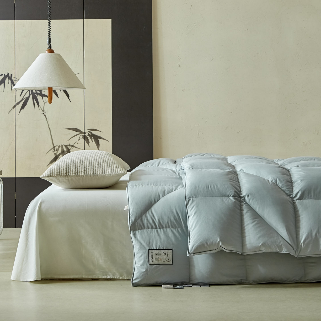 91家纺网 家纺一手货源 找家纺 暖羽屋羽绒馆 2025新款95白鸭绒人体工学被子 羽绒被芯 鸭绒被子 双人加厚冬被 兰