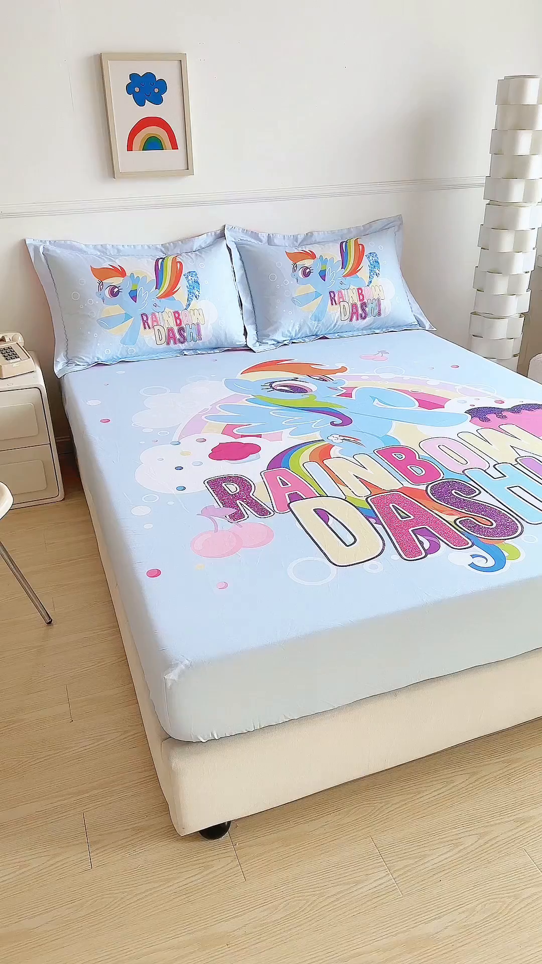 91家纺网 家纺一手货源 找家纺 （总）百利卡通（原迪士尼家纺） 2025新款全棉印花床笠枕套-小马宝莉