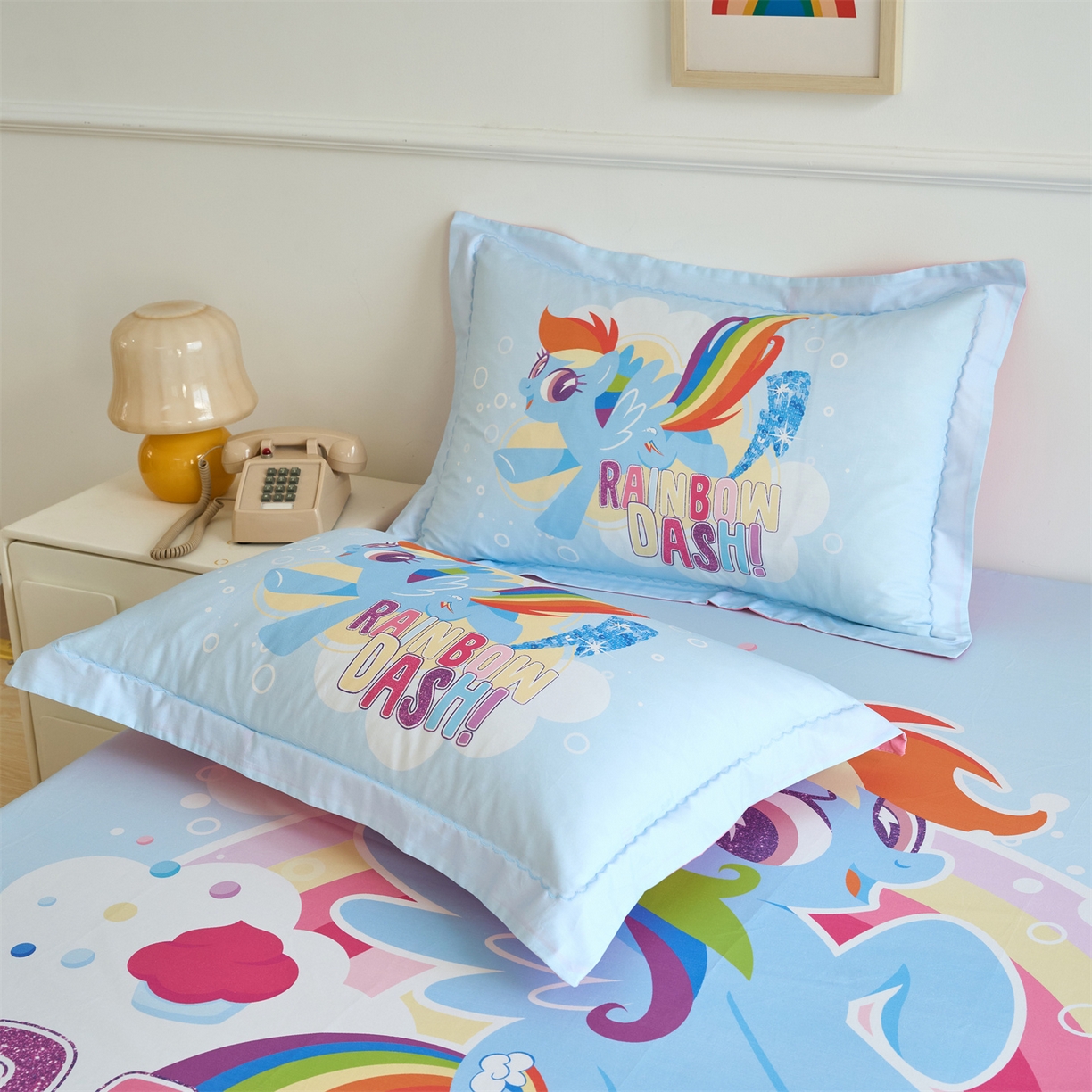 91家纺网 家纺一手货源 找家纺 （总）百利卡通（原迪士尼家纺） 2025新款全棉印花床笠枕套-小马宝莉