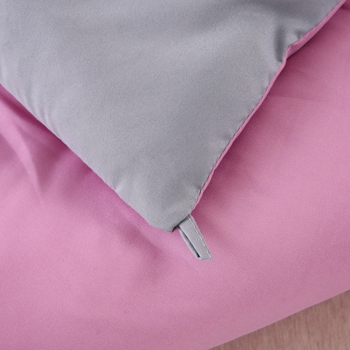 91家纺网 家纺一手货源 找家纺 简冠家纺 2025新款磨毛羽丝绒被被子被芯冬被春秋被 灰+紫