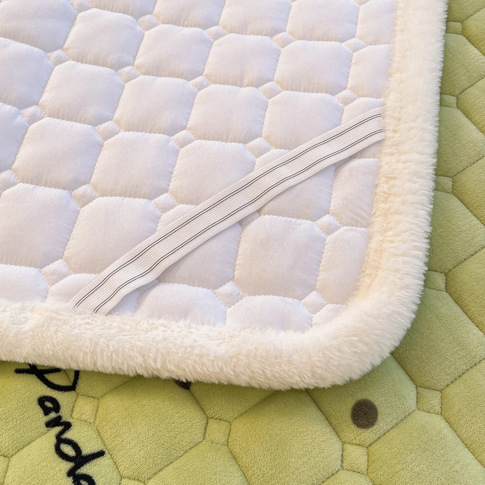 91家纺网 家纺一手货源 找家纺 梵朴 2025新款牛奶绒夹棉床垫床褥加厚珊瑚绒床护垫-印花系列（大床图） 调皮熊猫