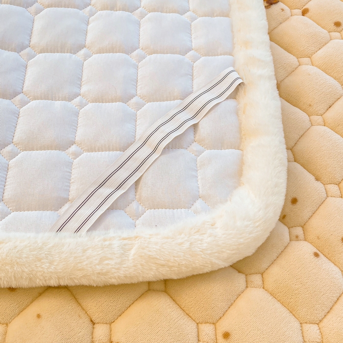 91家纺网 家纺一手货源 找家纺 梵朴 2025新款牛奶绒夹棉床垫床褥加厚珊瑚绒床护垫-印花系列（大床图） 厨师长狗狗