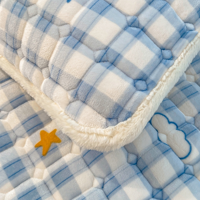 91家纺网 家纺一手货源 找家纺 梵朴 2025新款牛奶绒夹棉床垫床褥加厚珊瑚绒床护垫-印花系列（大床图） 汪汪小队