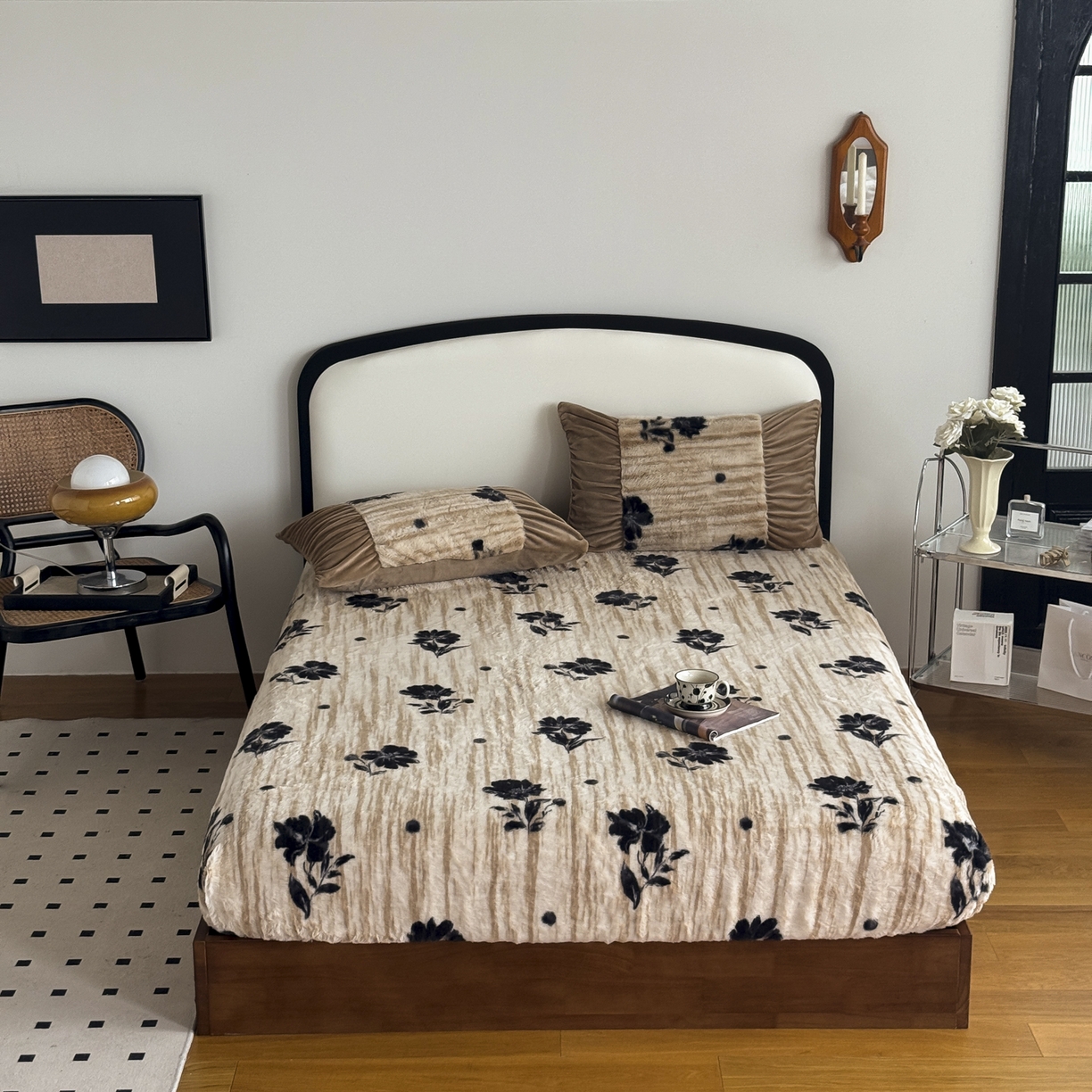 91家纺网 家纺一手货源 找家纺 新印象 2025新款纯棉老粗布三件套 花晨