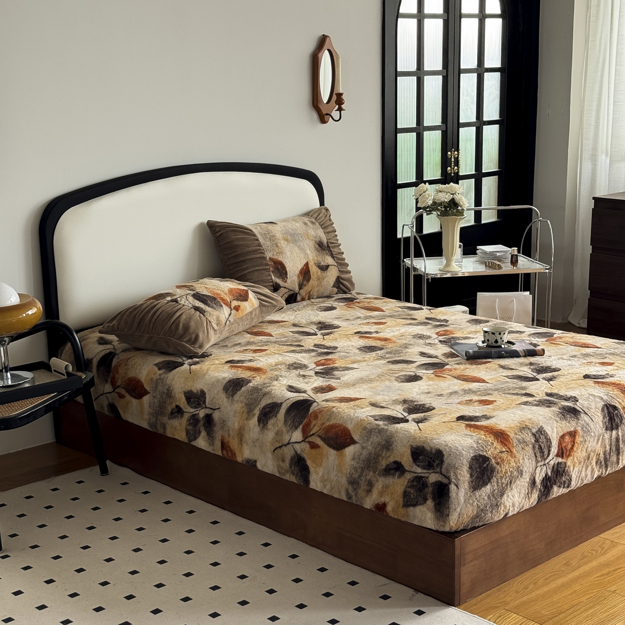 91家纺网 家纺一手货源 找家纺 新印象 2025新款兔毛绒保暖床笠系列 兔毛绒-艾秋