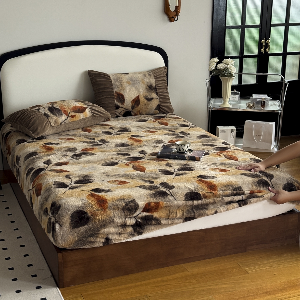 91家纺网 家纺一手货源 找家纺 新印象 2025新款兔毛绒保暖床笠系列 兔毛绒-艾秋