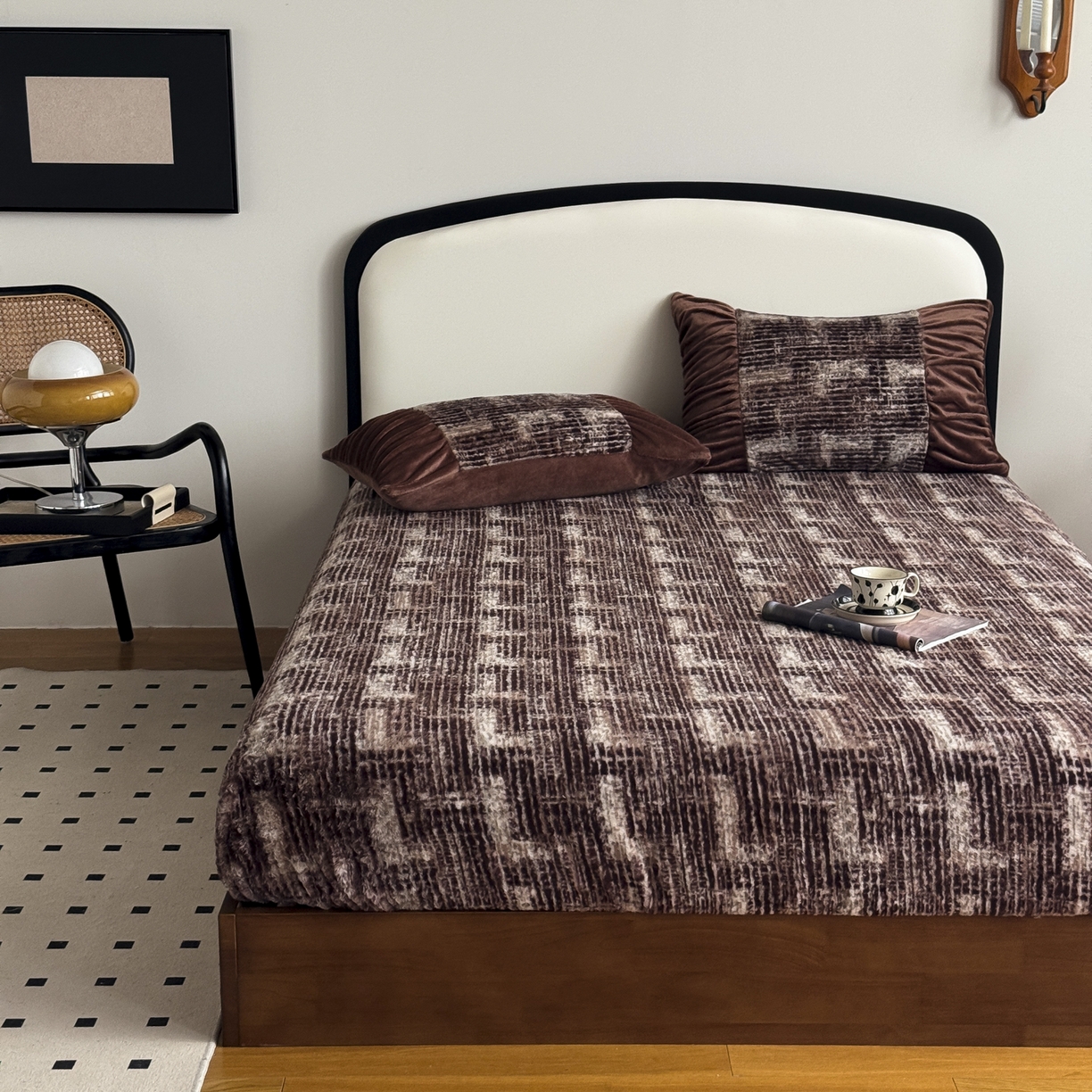 91家纺网 家纺一手货源 找家纺 新印象 2025新款兔毛绒保暖床笠系列 兔毛绒-爱莎