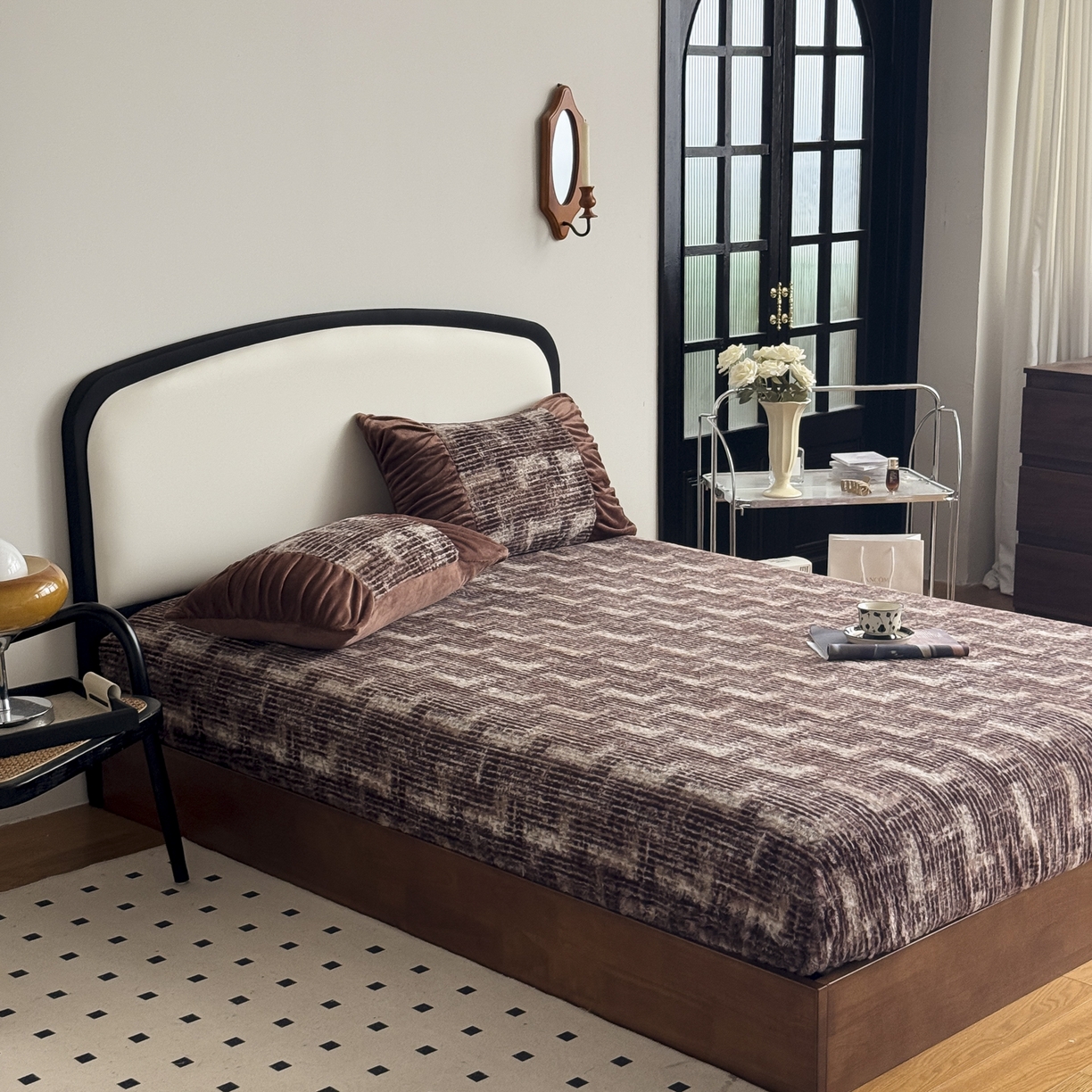 91家纺网 家纺一手货源 找家纺 新印象 2025新款兔毛绒保暖床笠系列 兔毛绒-爱莎