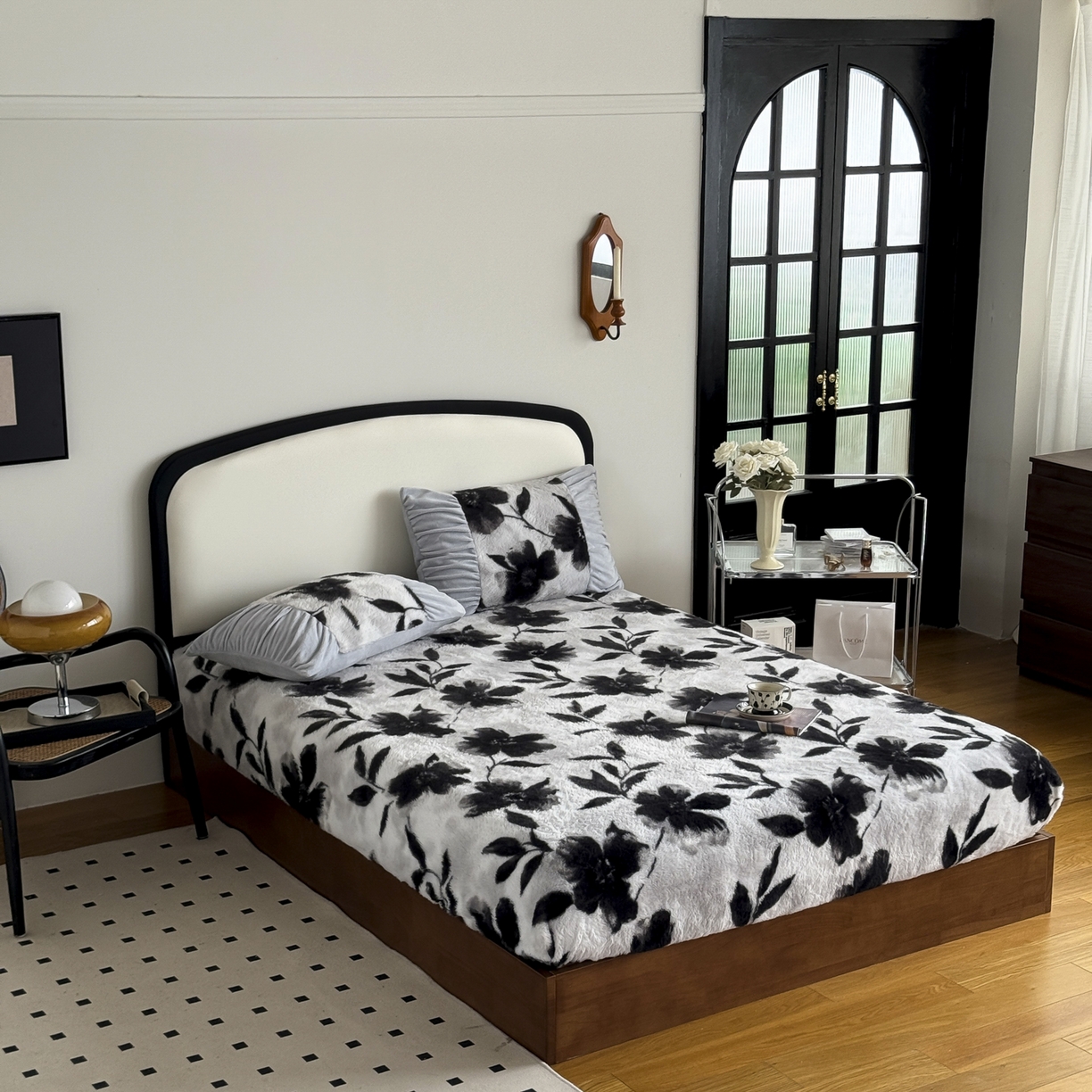 91家纺网 家纺一手货源 找家纺 新印象 2025新款兔毛绒保暖床笠系列 兔毛绒-奥丽加朵