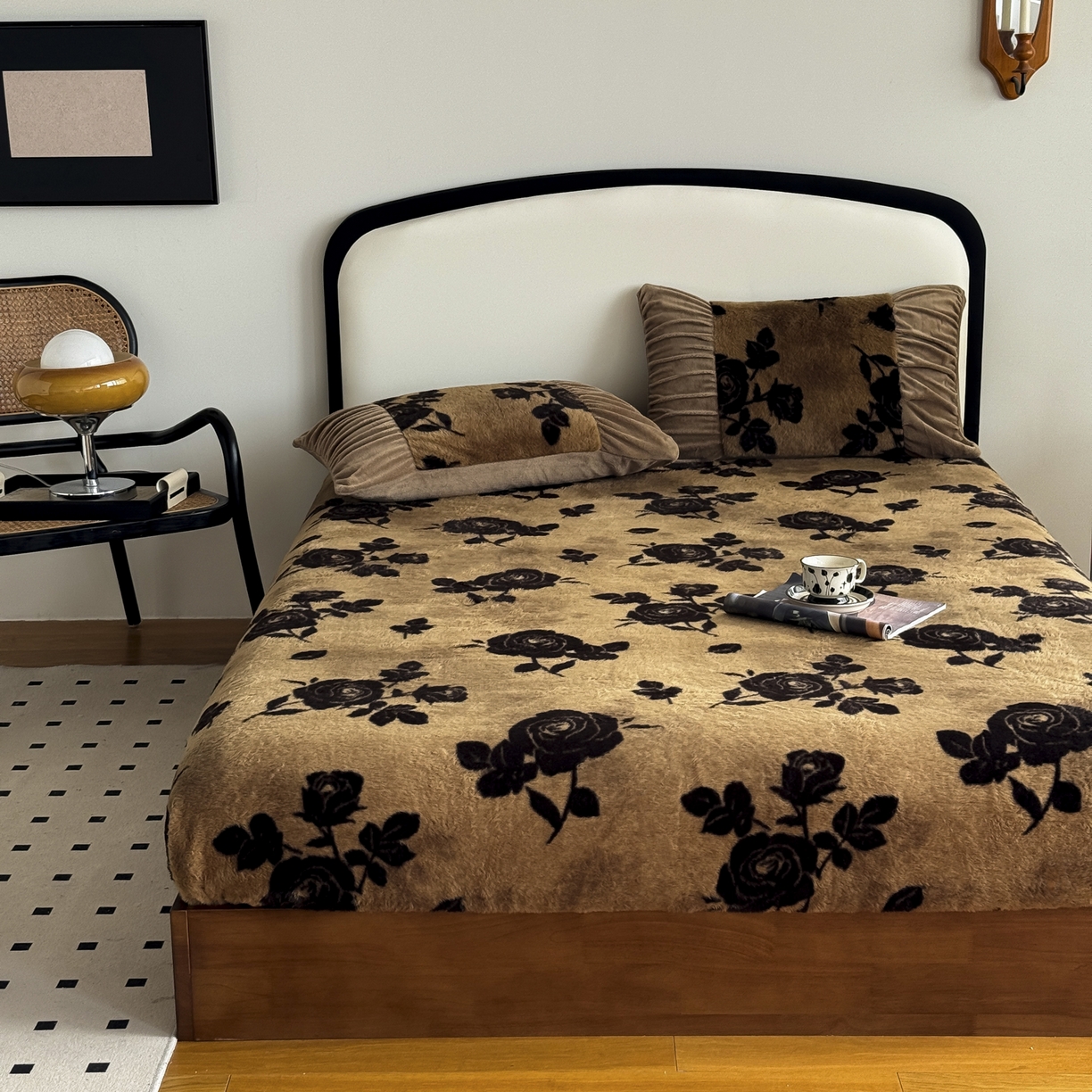 91家纺网 家纺一手货源 找家纺 新印象 2025新款兔毛绒保暖床笠系列 兔毛绒-黛茜