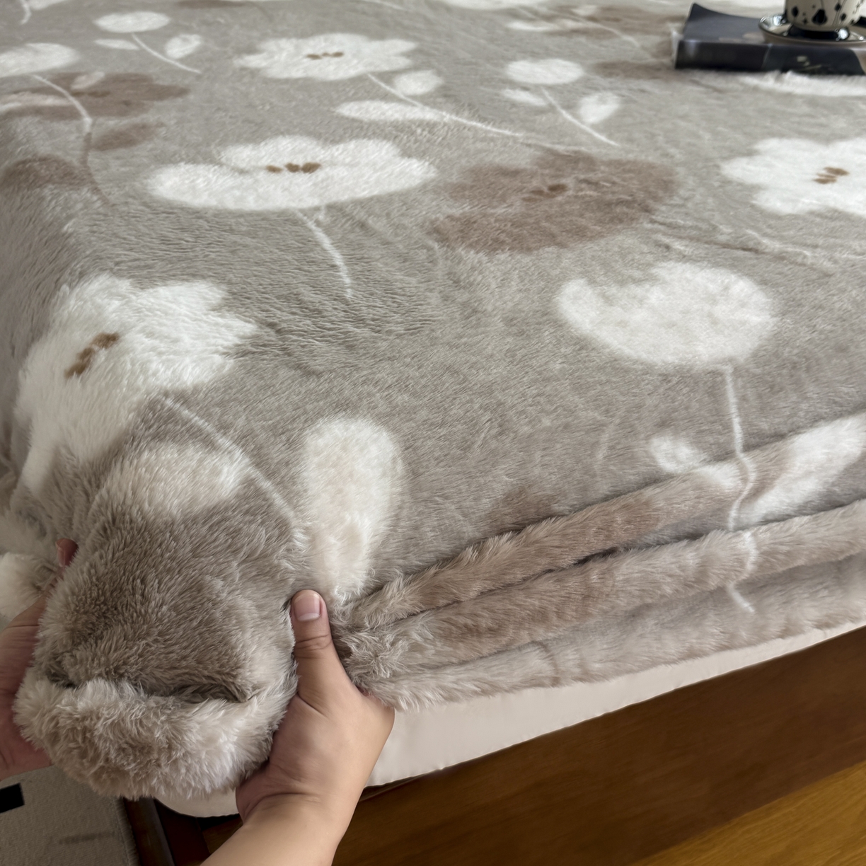 91家纺网 家纺一手货源 找家纺 新印象 2025新款兔毛绒保暖床笠系列 兔毛绒-芙微