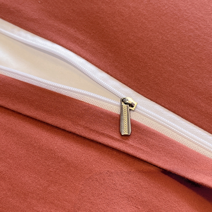 91家纺网 家纺一手货源 找家纺 吉象家纺 2025新款全棉磨毛三角针贝壳边印花四件套 满园花开 -桔