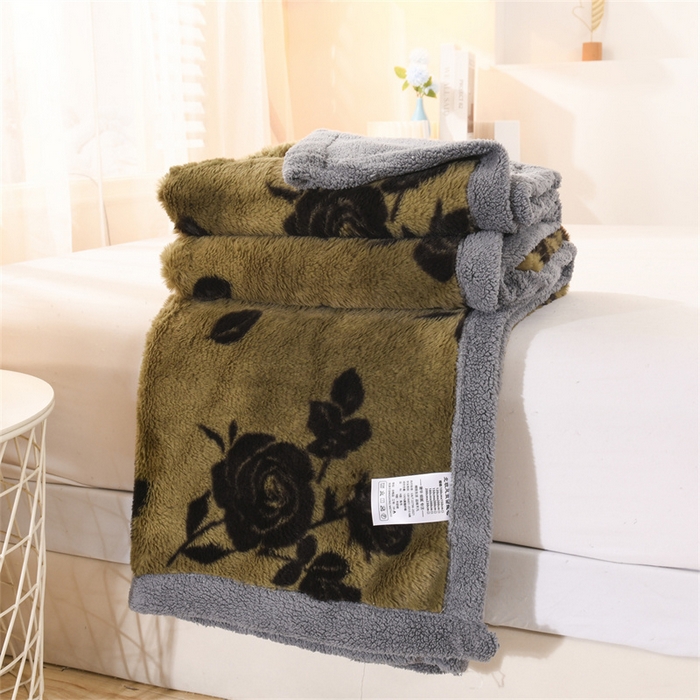 91家纺网 家纺一手货源 找家纺 （总）恋绒家居 2025新款美拉德风格双层毛毯休闲毯办公室毯子午睡毯