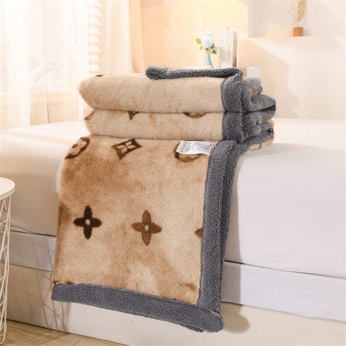 91家纺网 家纺一手货源 找家纺 （总）恋绒家居 2025新款美拉德风格双层毛毯休闲毯办公室毯子午睡毯