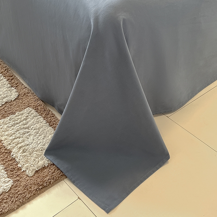 91家纺网 家纺一手货源 找家纺 吉象家纺 2025新款全棉磨毛三角针贝壳边印花四件套 墨染