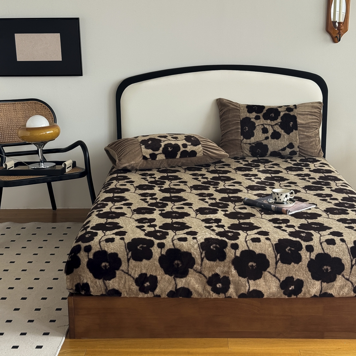 91家纺网 家纺一手货源 找家纺 新印象 2025新款兔毛绒保暖床笠系列 兔毛绒-曼苏