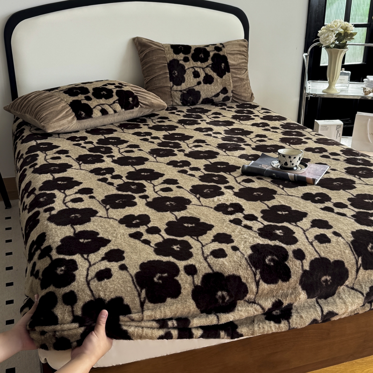 91家纺网 家纺一手货源 找家纺 新印象 2025新款兔毛绒保暖床笠系列 兔毛绒-曼苏