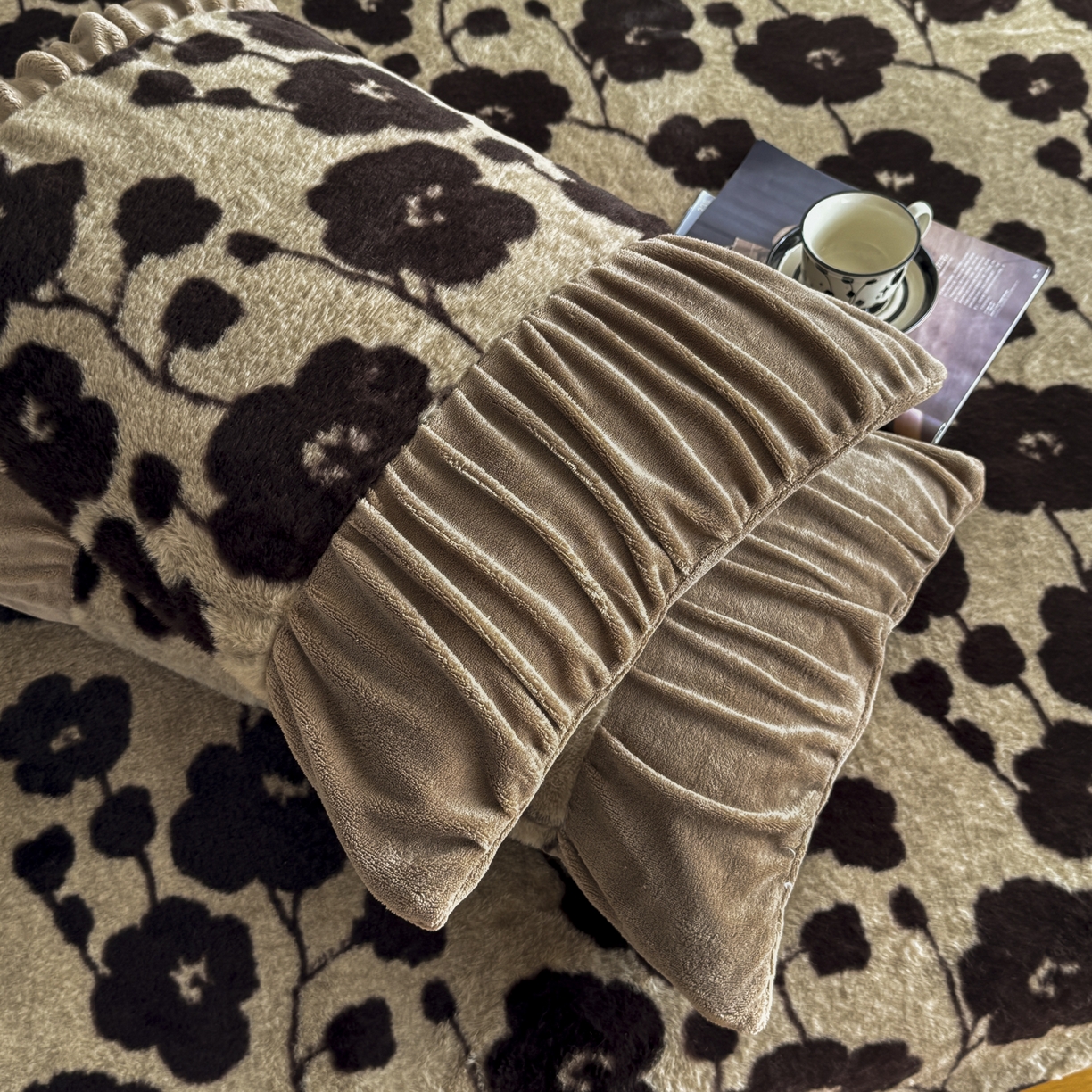 91家纺网 家纺一手货源 找家纺 新印象 2025新款兔毛绒保暖床笠系列 兔毛绒-曼苏