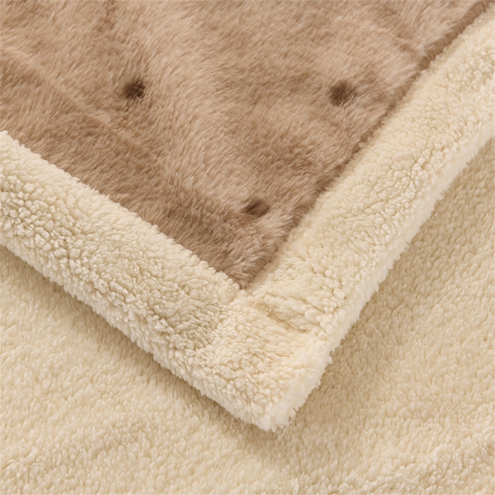 91家纺网 家纺一手货源 找家纺 恋绒家纺 2025新款美拉德风格双层毛毯休闲毯办公室毯子午睡毯 蝴蝶结