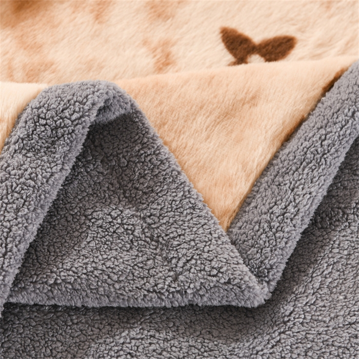 91家纺网 家纺一手货源 找家纺 恋绒家纺 2025新款美拉德风格双层毛毯休闲毯办公室毯子午睡毯 路易咖