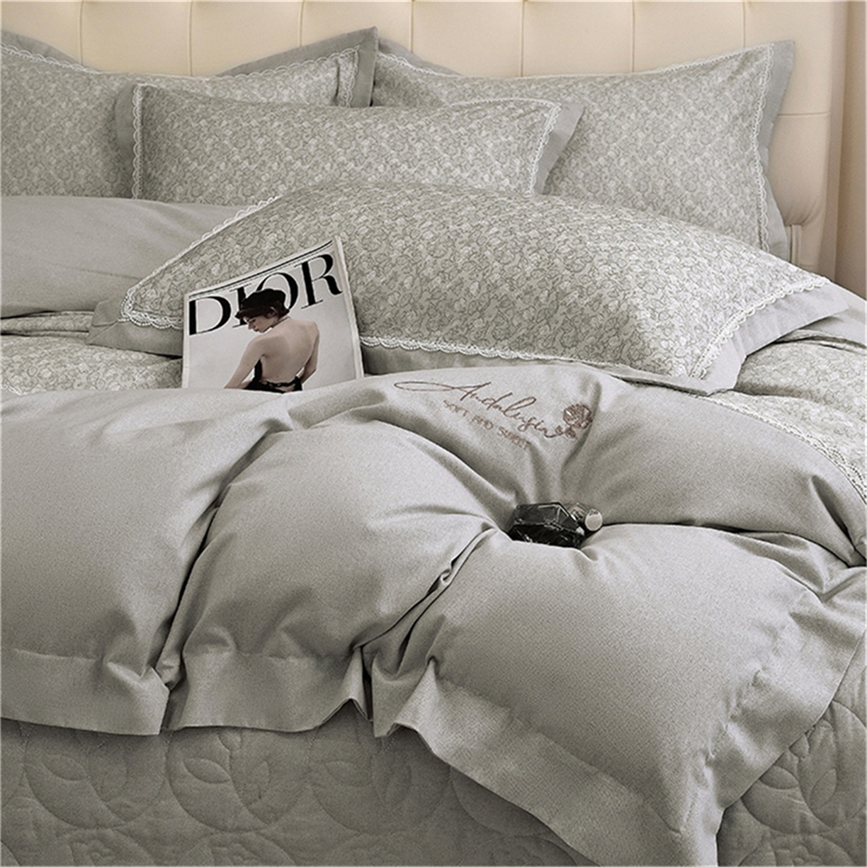 91家纺网 家纺一手货源 找家纺 （总）OL家纺 2025新款100s全棉磨毛印染加刺绣四件套（控价1.5/1.8标准被套折券后368元！！！）