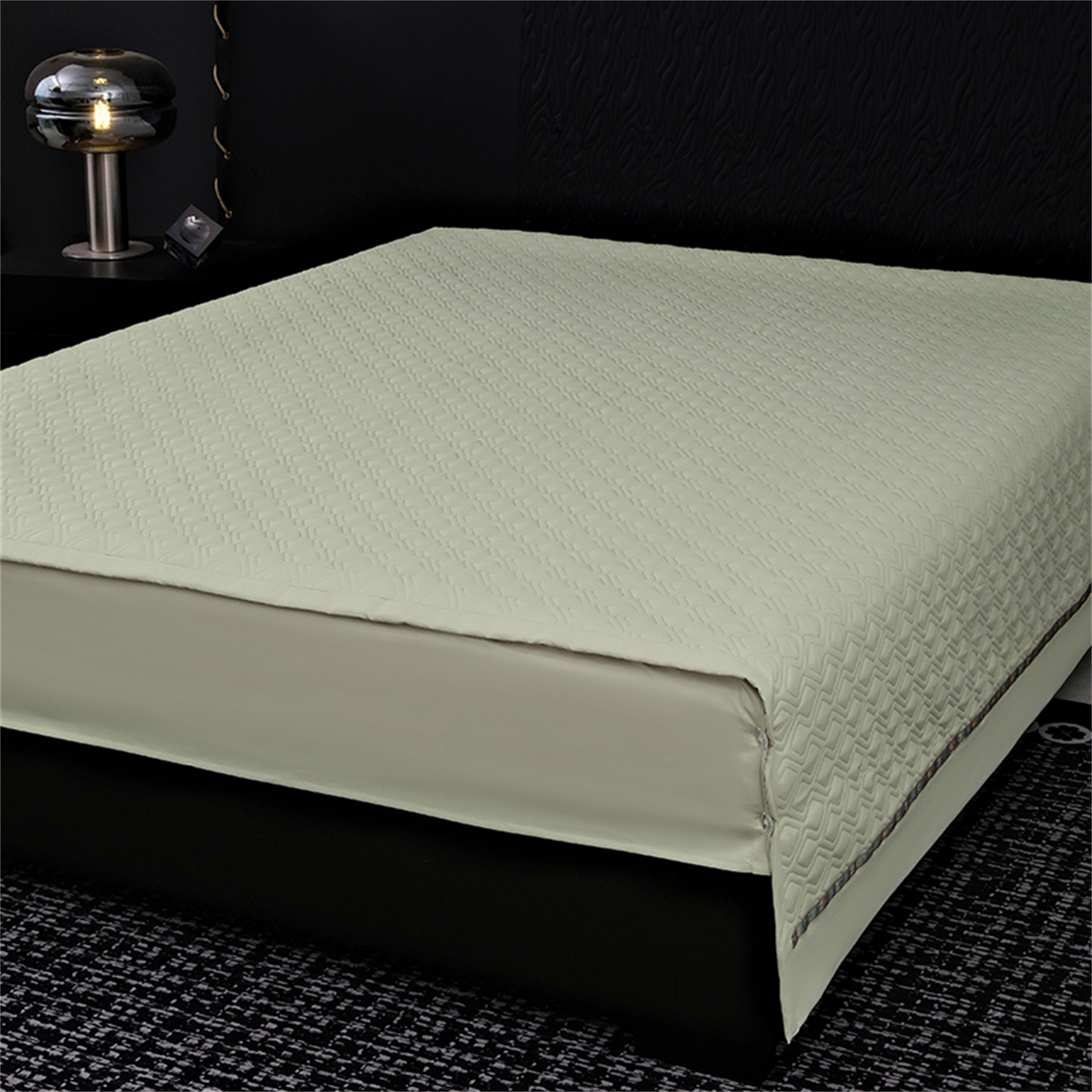 91家纺网 家纺一手货源 找家纺 OL家纺 2025新款100全棉双股磨毛四件套（控价1.5/1.8标准被套折券后368元！！！） 苹果绿