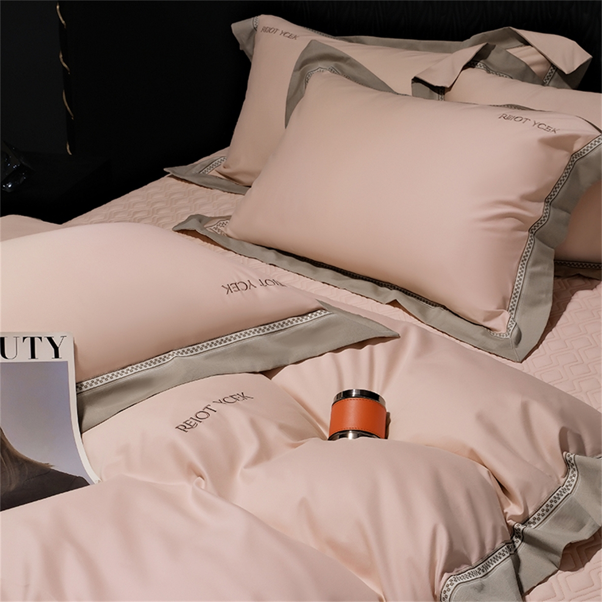 91家纺网 家纺一手货源 找家纺 OL家纺 2025新款100全棉双股磨毛四件套（控价1.5/1.8标准被套折券后368元！！！） 气质玉