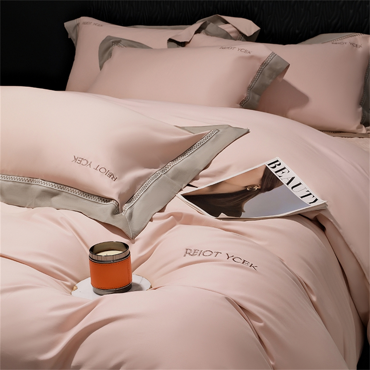 91家纺网 家纺一手货源 找家纺 OL家纺 2025新款100全棉双股磨毛四件套（控价1.5/1.8标准被套折券后368元！！！） 气质玉