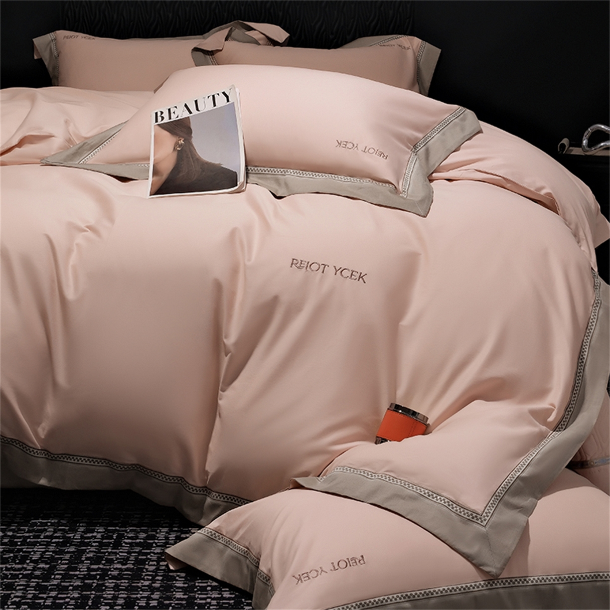 91家纺网 家纺一手货源 找家纺 OL家纺 2025新款100全棉双股磨毛四件套（控价1.5/1.8标准被套折券后368元！！！） 气质玉