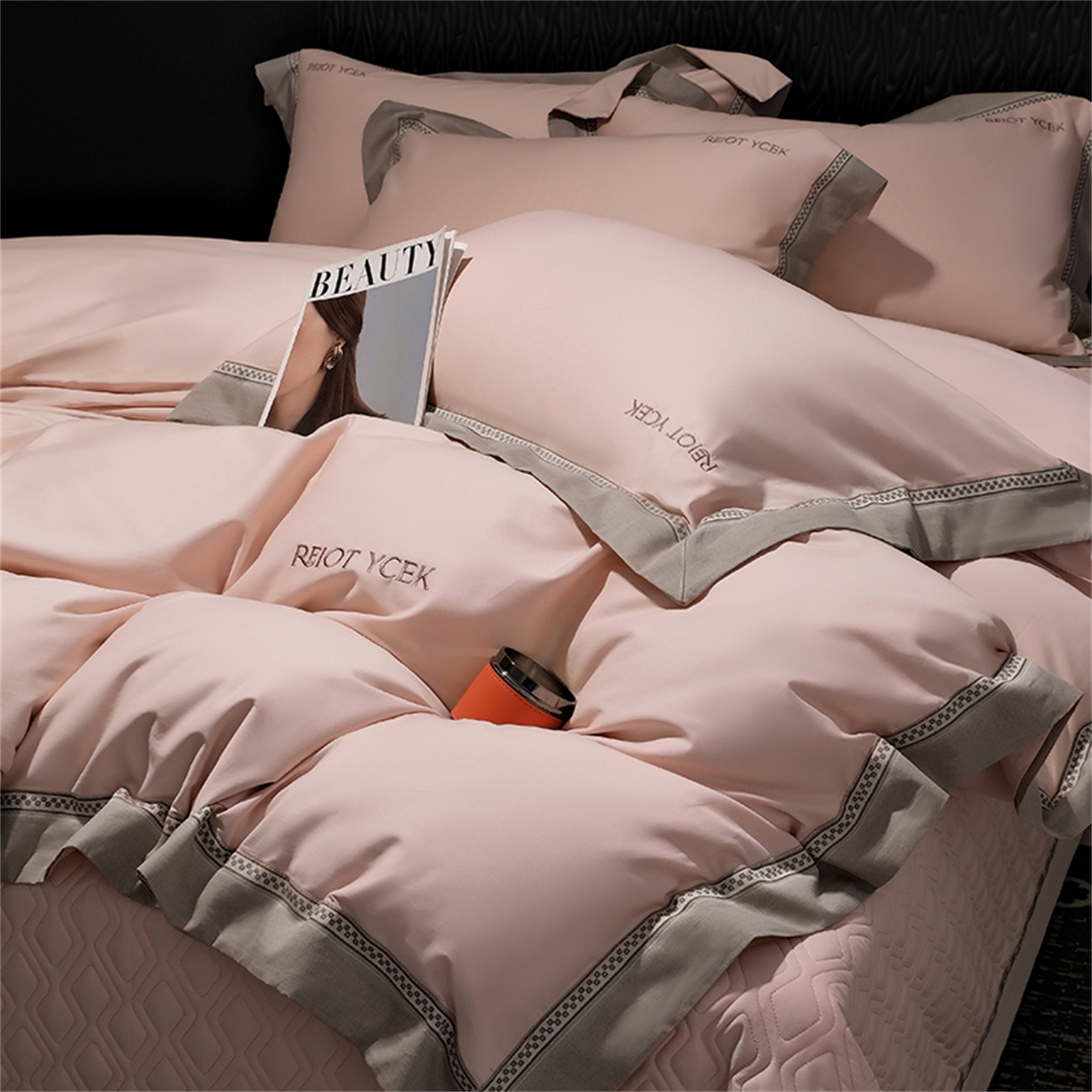 91家纺网 家纺一手货源 找家纺 OL家纺 2025新款100全棉双股磨毛四件套（控价1.5/1.8标准被套折券后368元！！！） 气质玉