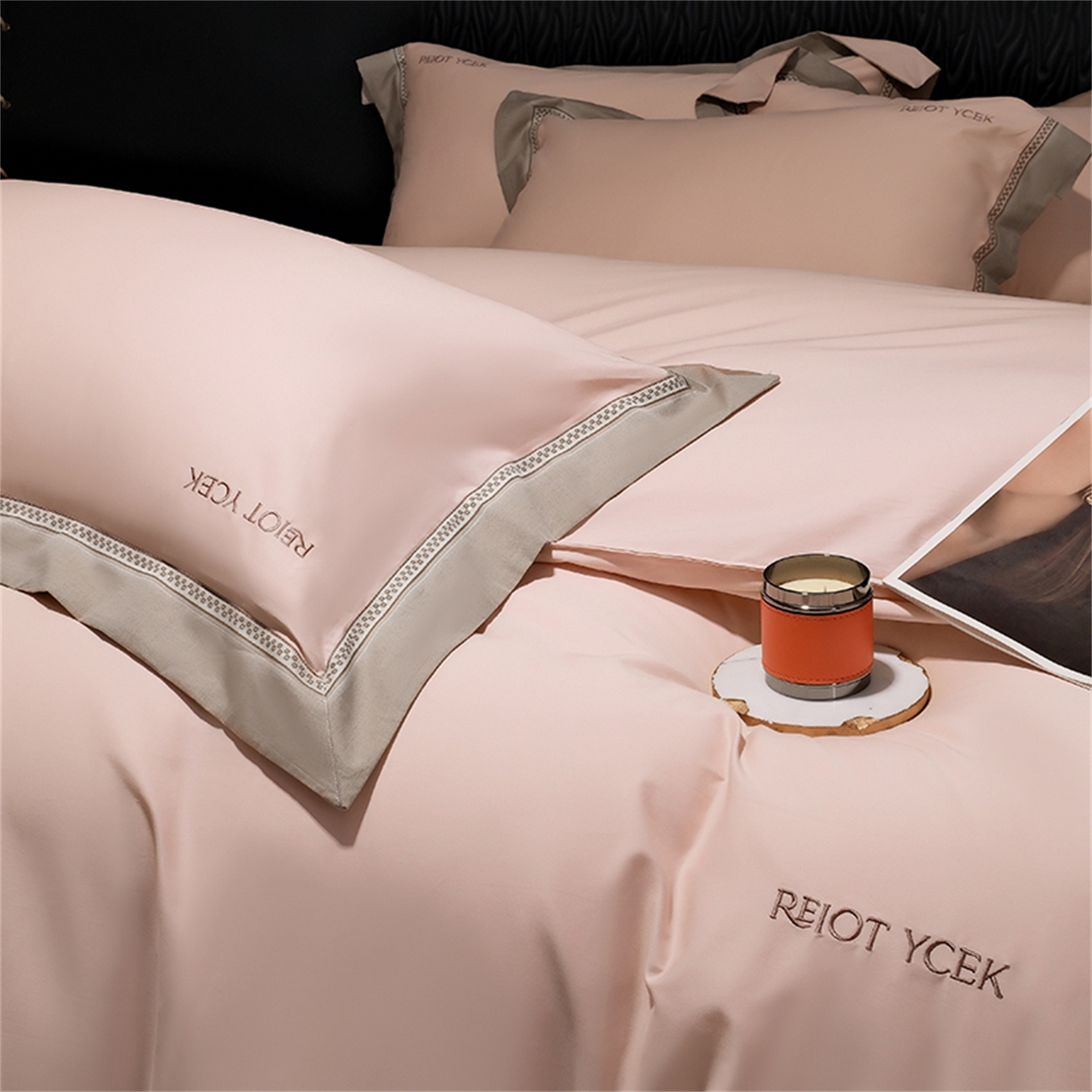 91家纺网 家纺一手货源 找家纺 OL家纺 2025新款100全棉双股磨毛四件套（控价1.5/1.8标准被套折券后368元！！！） 气质玉